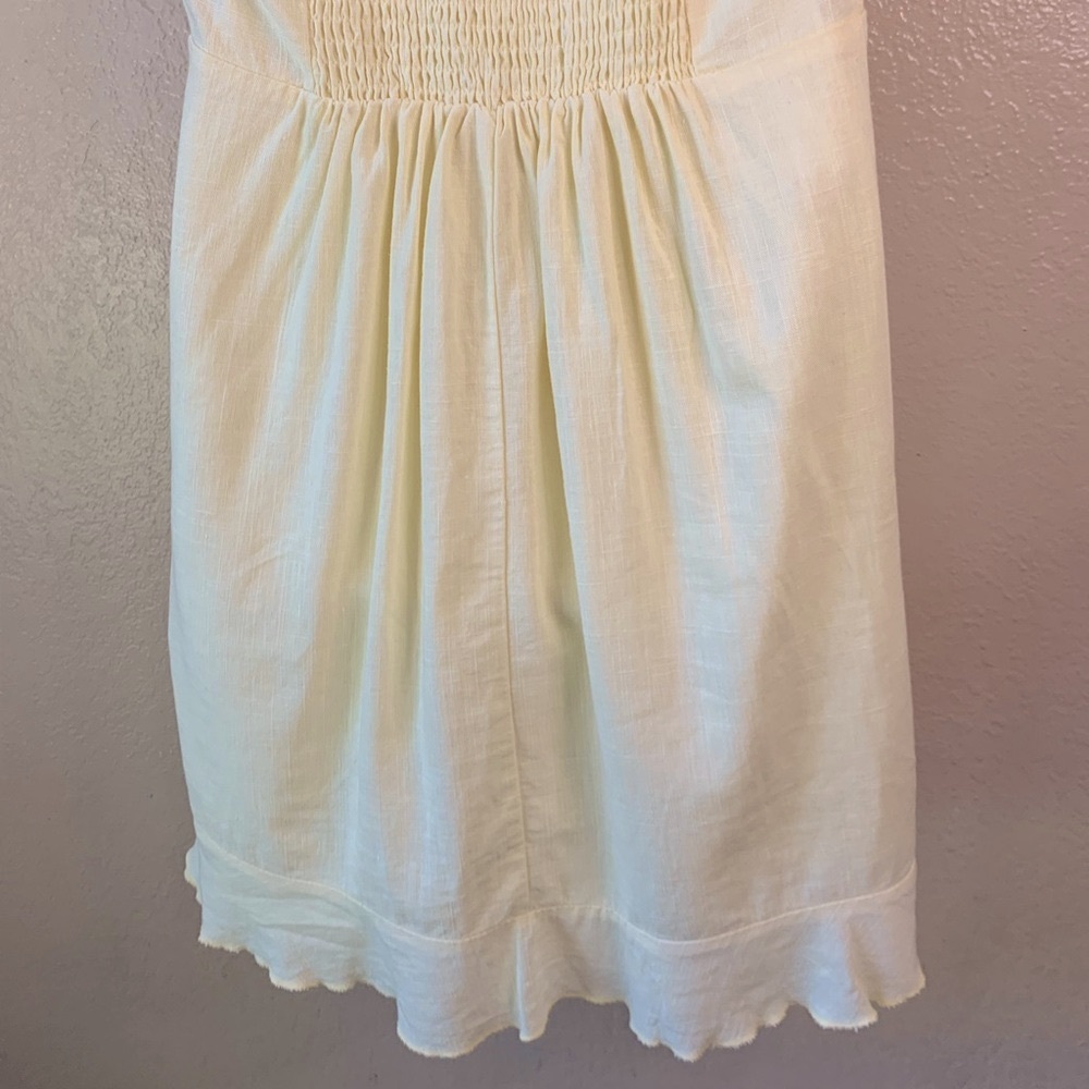 Cotton On Y2K Butter Yellow Linen Blend Milkmaid Babydoll Dress Size XS - Picture 7 of 10